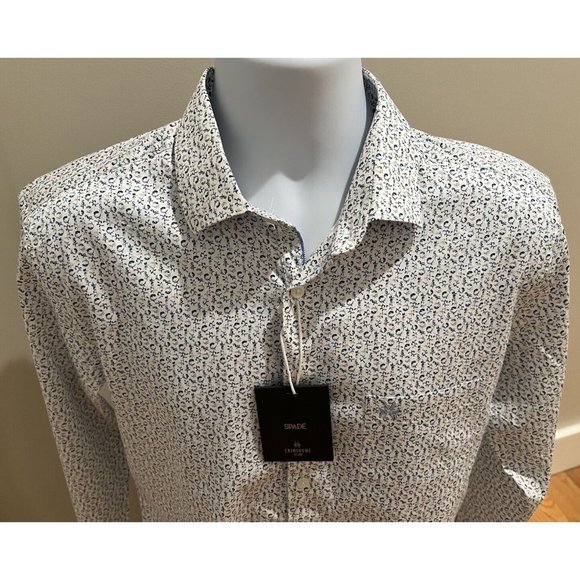 Crimsoune Club Spade Mens Long Sleeve Dress Shirt Large NEW W/TAGS Made In India - Picture 2 of 13